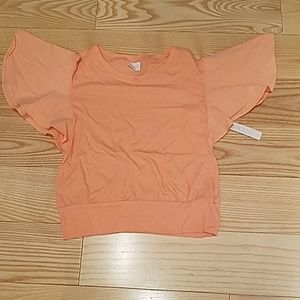 ABOUND Peach flutter top
